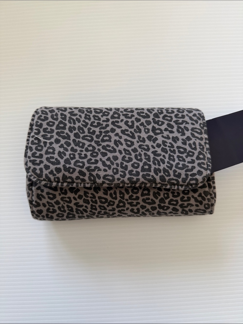 Brandy melville gray leopard makeup bag